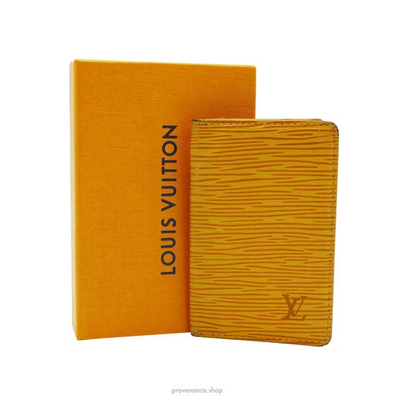 🔴 Louis Vuitton Pocket Organizer Wallet - Tassil Yellow Epi Leather - Picture 1 of 8